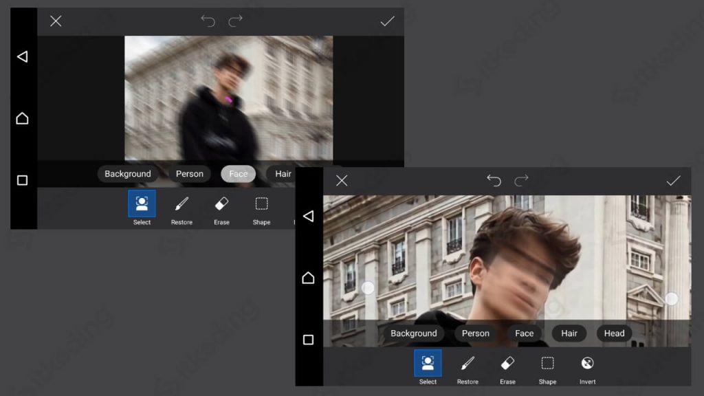 Aplikasi blur wajah di Video